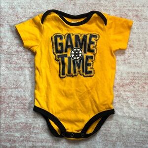 NHL Yellow & Black "Game Time" Baby One-Piece Bodysuit